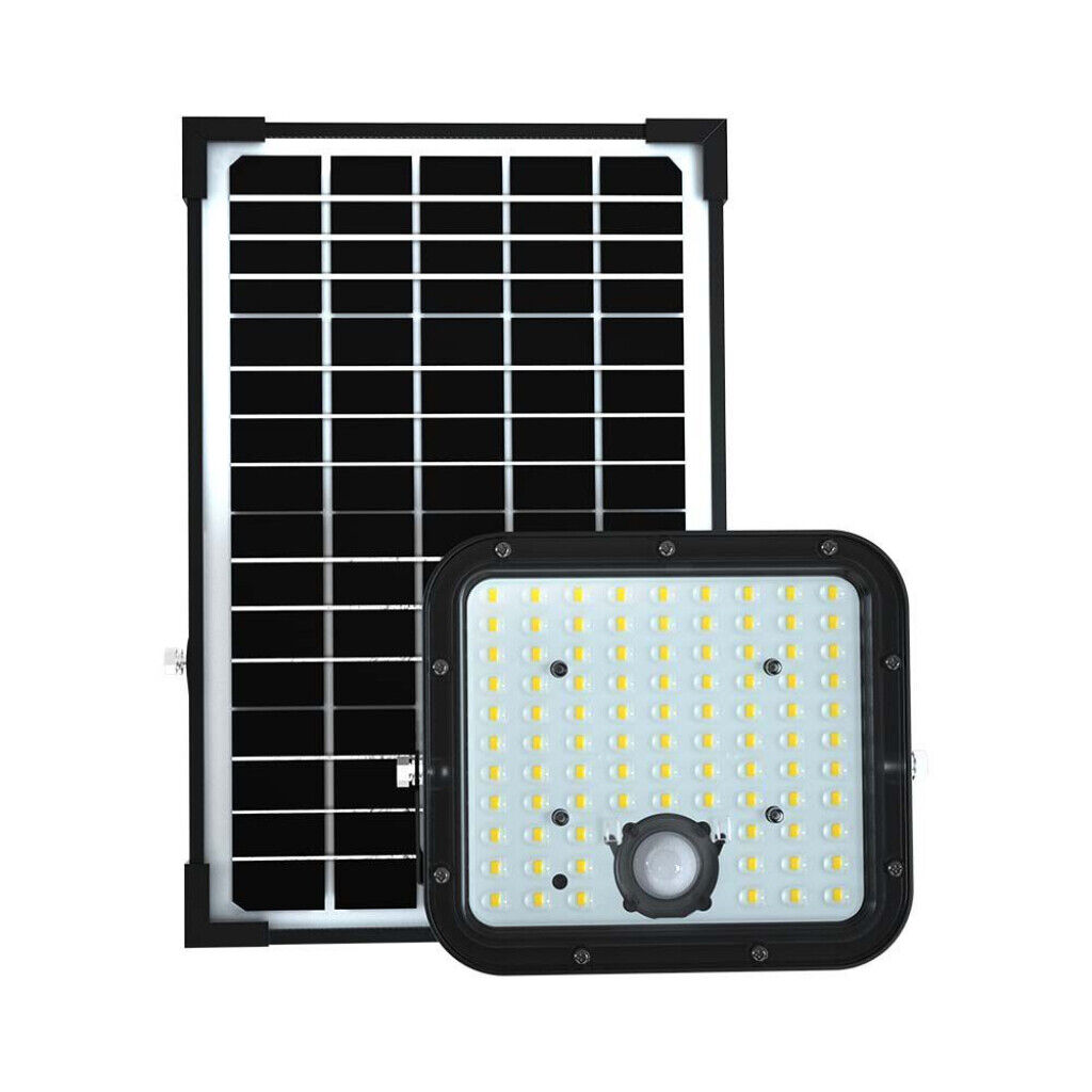1 pz 30W LED Solar Floodlight LiFePo Battery 3.7V Black 6000K