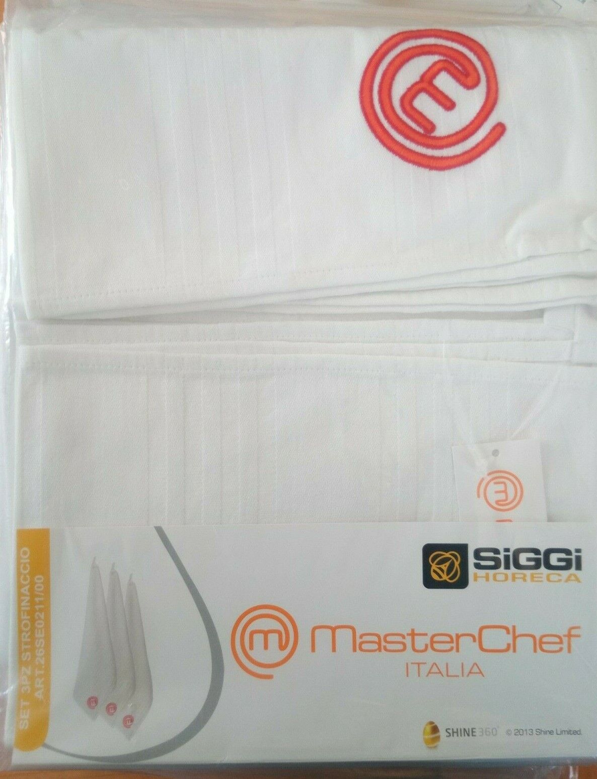 SET 3 STROFINACCI SIGGI HORECA MASTERCHEF ITALIA BIANCO