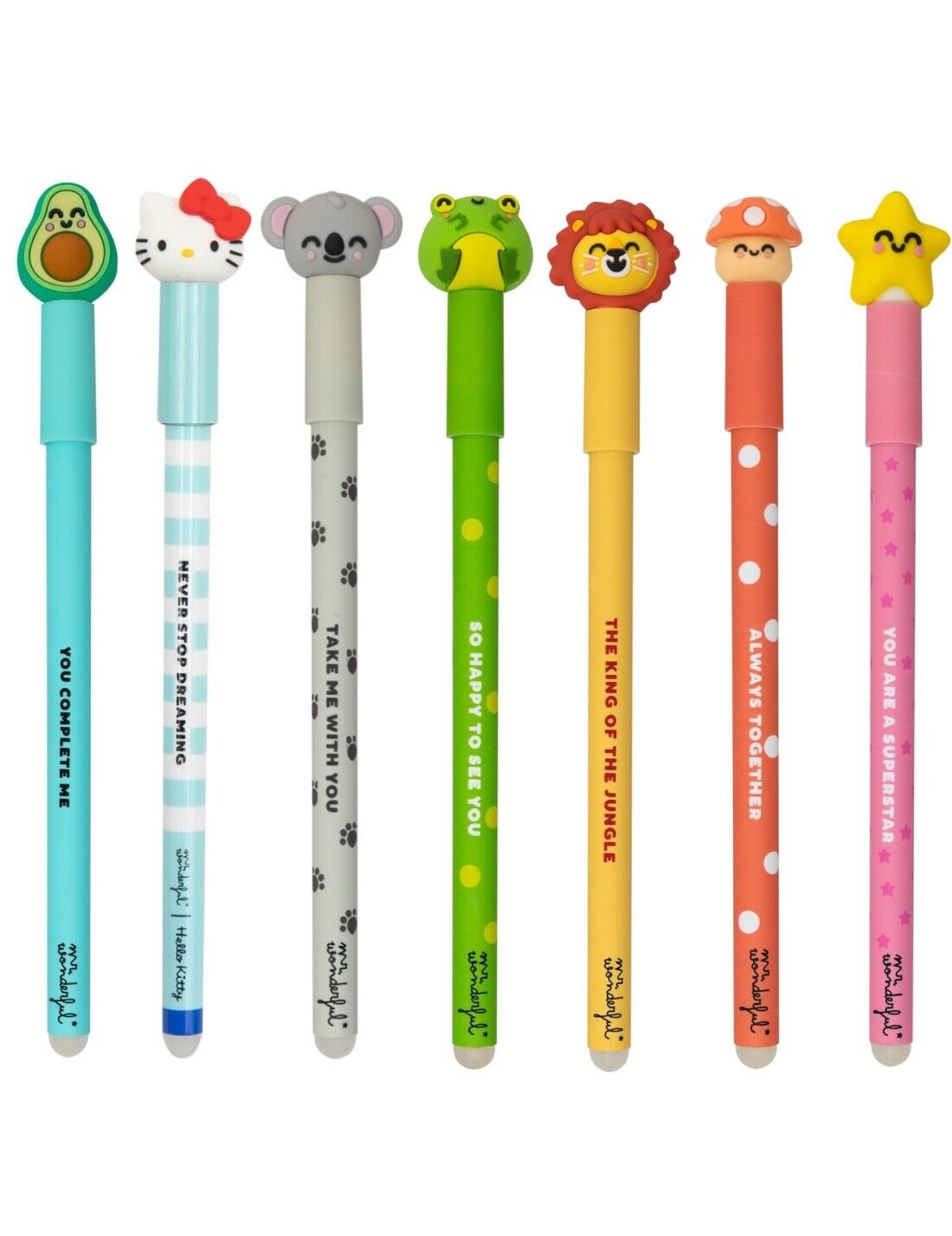 Set 7 Penne Cancellabili Con Inchiostro Termosensibile (Set Puppy)