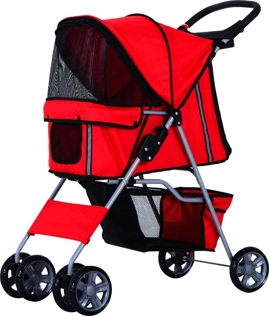 Passeggino per Cani Pieghevole Carrello Animali Domestici AllMyPets D00058RD