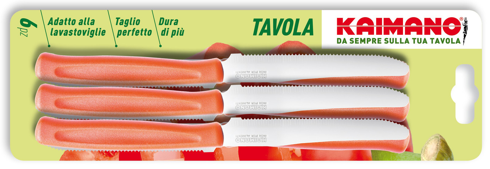 Kaimano SET COLTELLI DA TAVOLA DINAMIK 6 PEZZI col. Legno