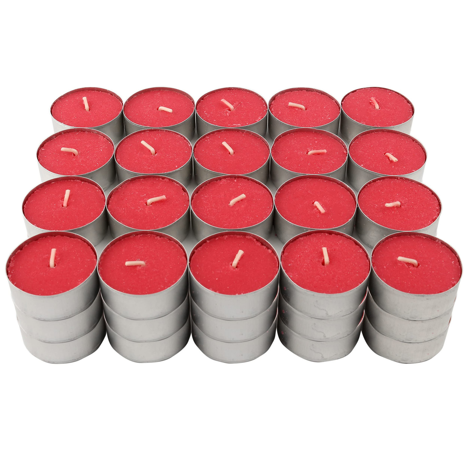 Lumini Profumate, 60 Unità Tealight Candele Colore Rosso Lumini (p0j)