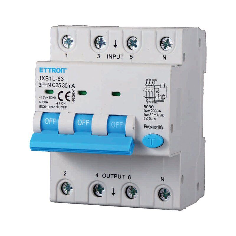 Magnetotermico Differenziale 3P+N 25A 30mA 380V-6KA CLASSE A