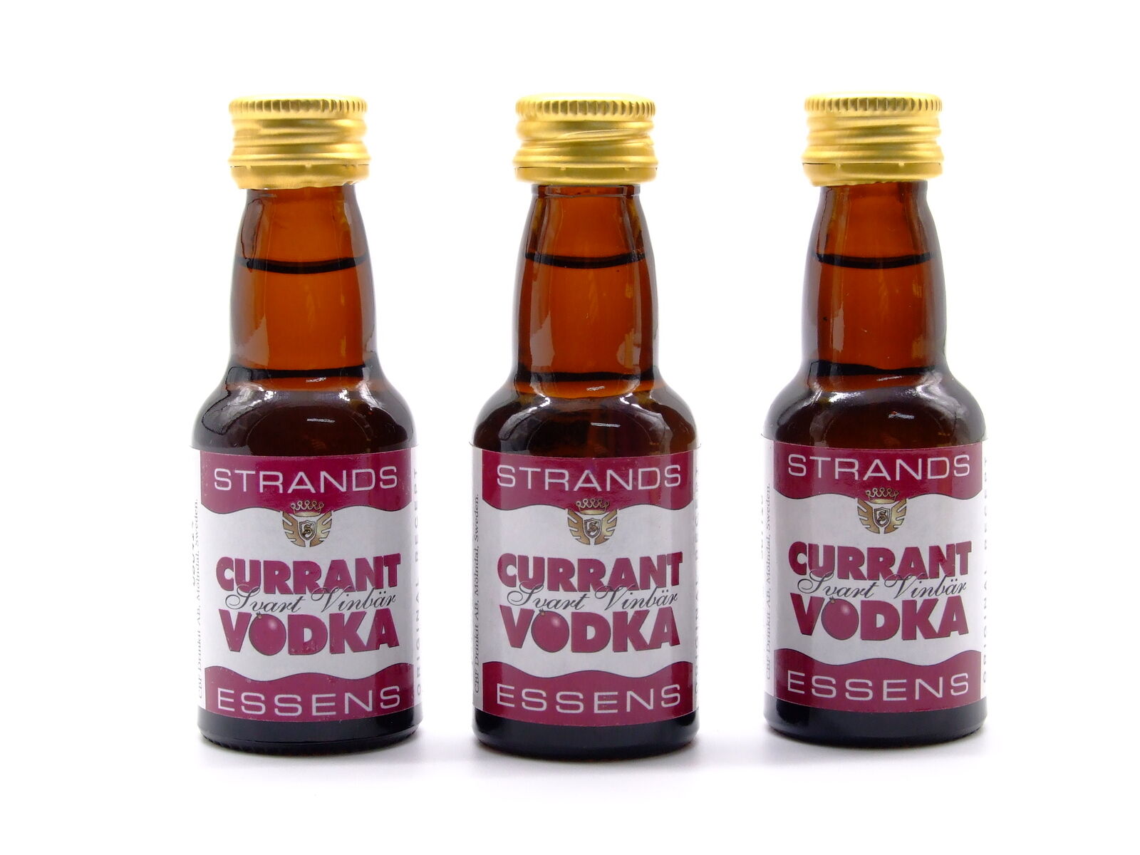 3 x Currant Vodka 25ml - Senza Alcool, Essenza di Vodka, Aroma per Torta