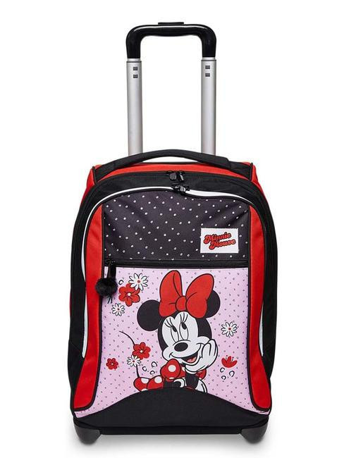 ZAINO TROLLEY MINNIE MOUSE m is for mouse zaino trolley 2 ruote JET BLACK ND  sc