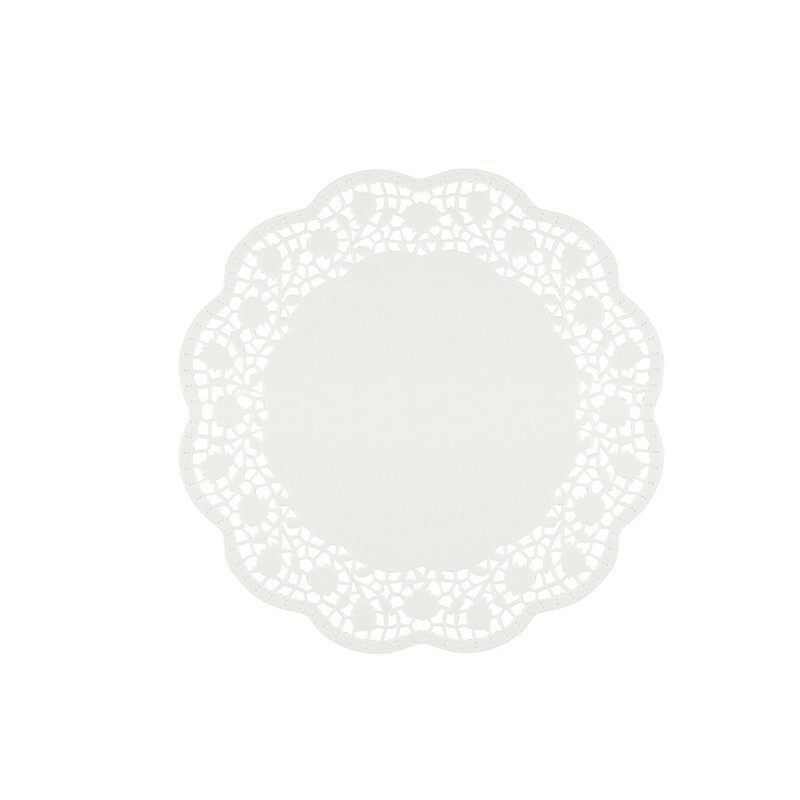 Sottotorta decorativi in carta bianca - diametro 30 cm - confezione da 12 pezzi