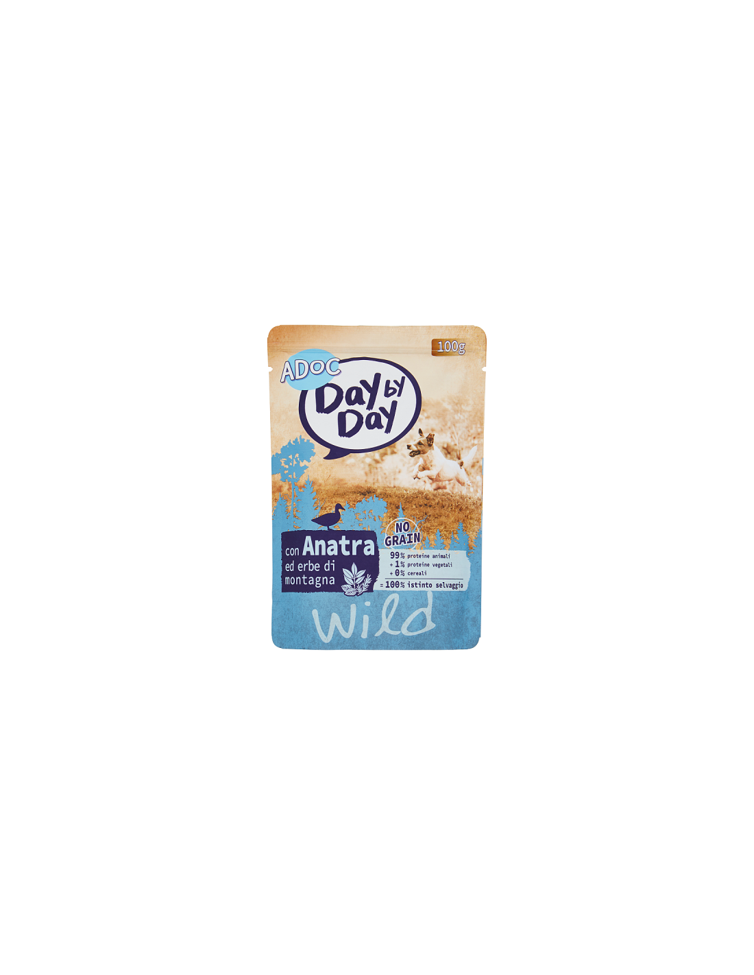 ADoC Day by Day Dog Wild Anatra - Box da 24 Buste da 100gr
