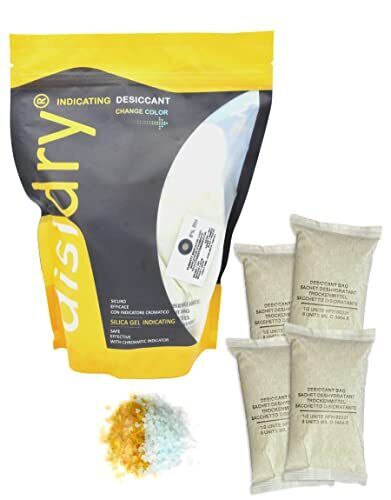 DISIDRY® 240 G X 4 SACCHETTI SILICA GEL CON INDICATORE CROMATICO CAMBIA COLORE