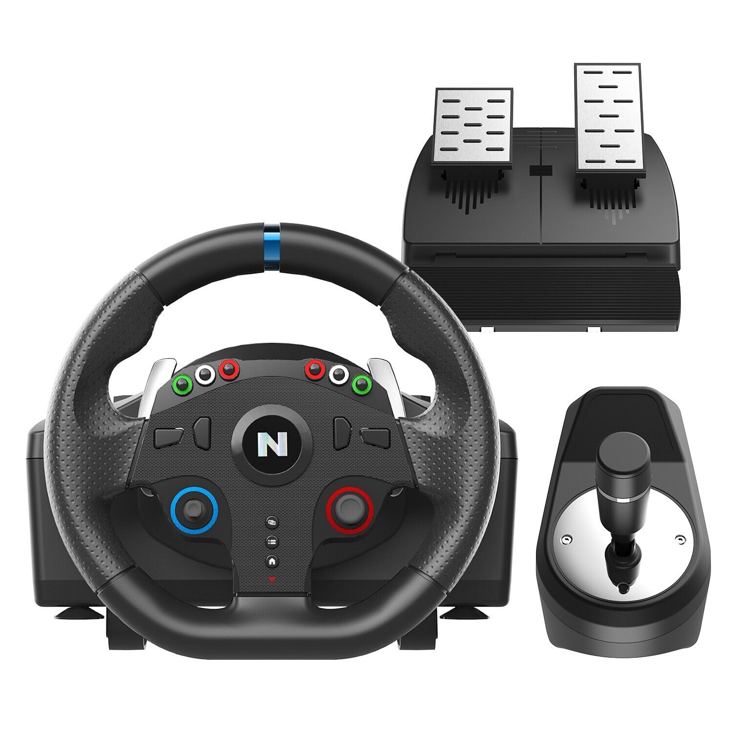 NiTHO DP1-PC Game Racing Wheel with Separate Shifter&Floor Pedals for Windows PC