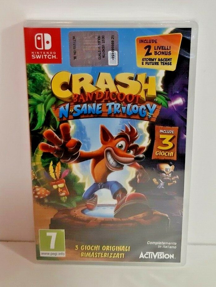 Crash Bandicoot 'n'Sane Trilogy SWITCH NUOVO SIGILLATO ITA