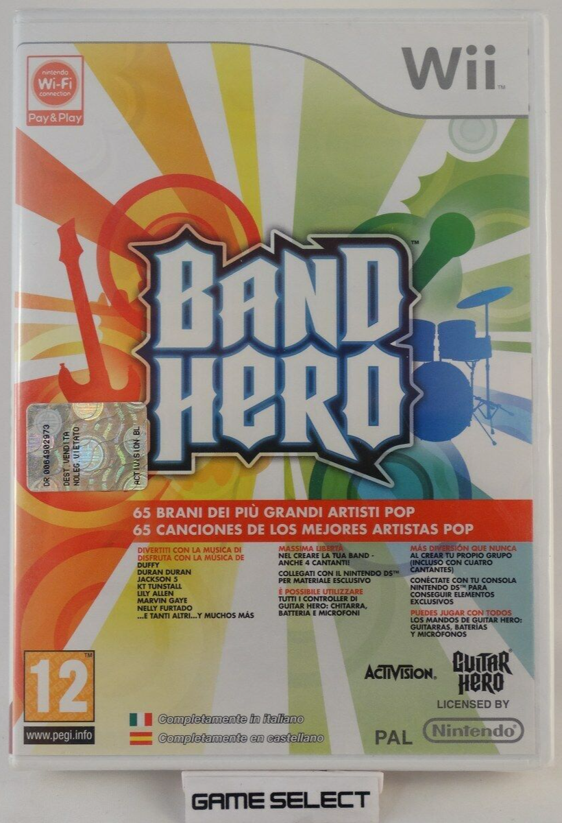 BAND HERO GUITAR NINTENDO WII e WIIU U PAL EU EUR ITA ITALIANO NUOVO SIGILLATO