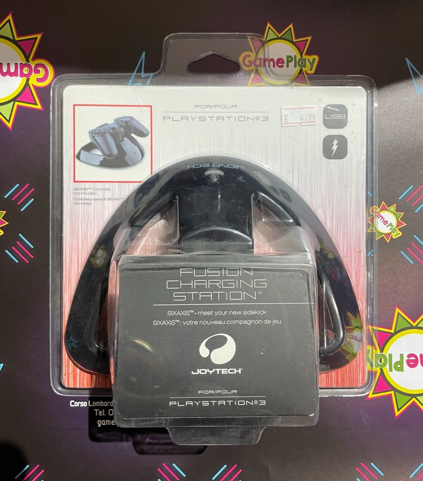 FUSION CHARGING STATION PS3 SONY PLAYSTATION BASE DI RICARICA NUOVO SIGILLATO
