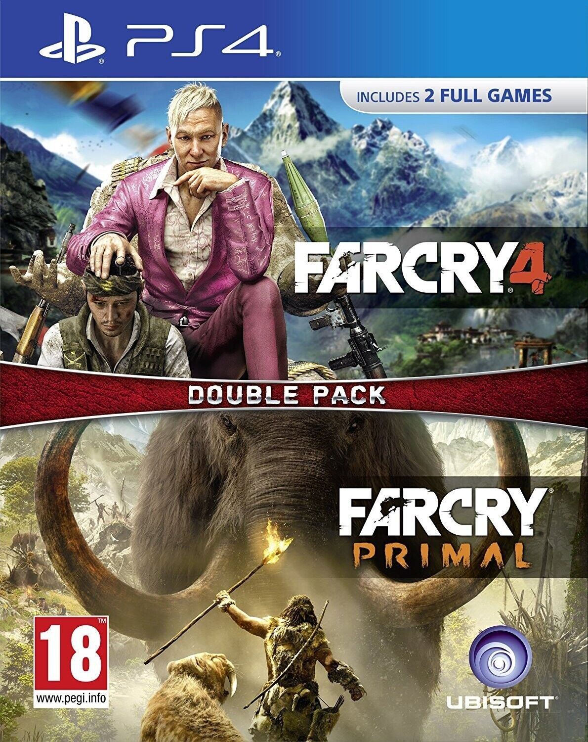 Far Cry Primal / Far Cry 4, Double Pack Juego para Consola PlayStation 4, PS4