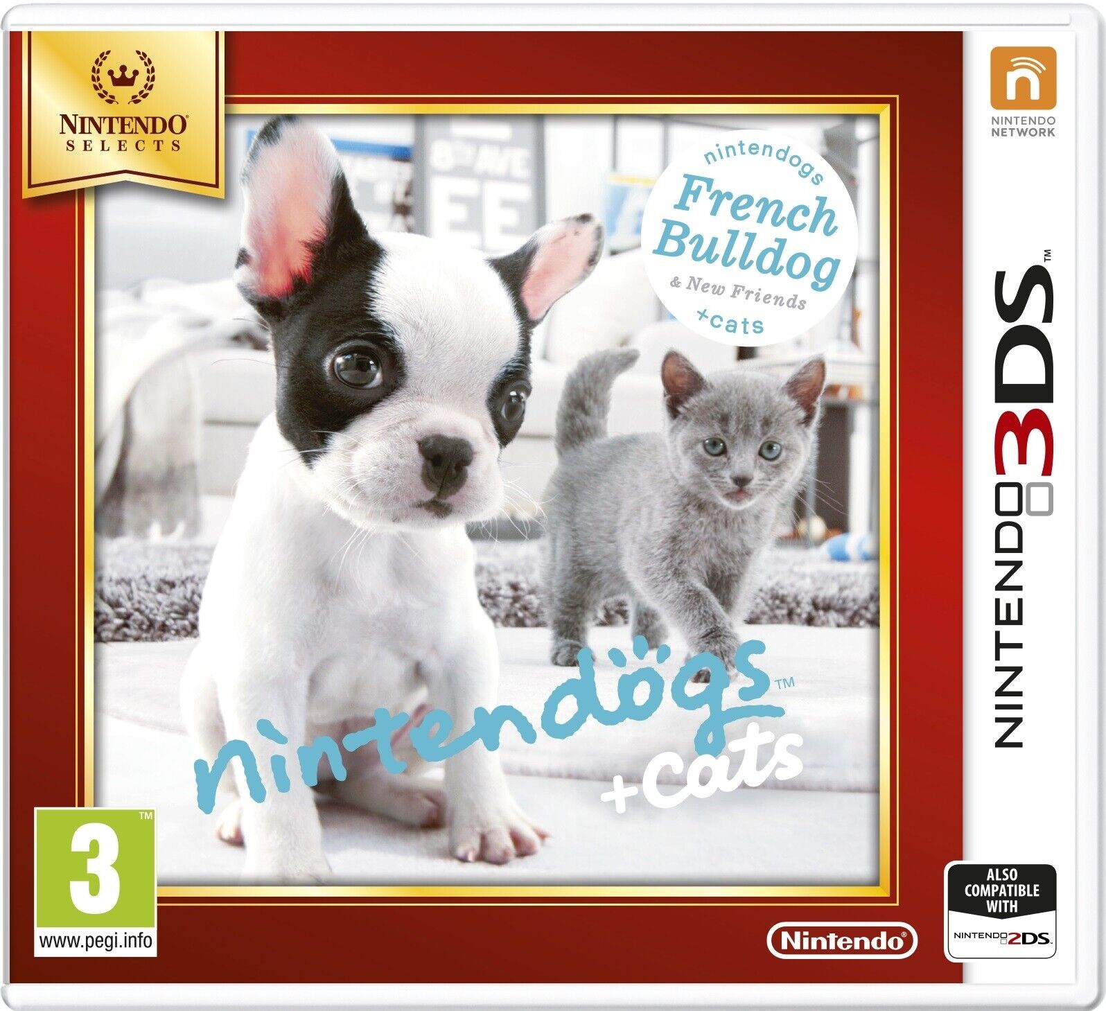 Nintendogs and Cats 3D: French Bulldog (Select) Juego para Consola Nintendo 3DS