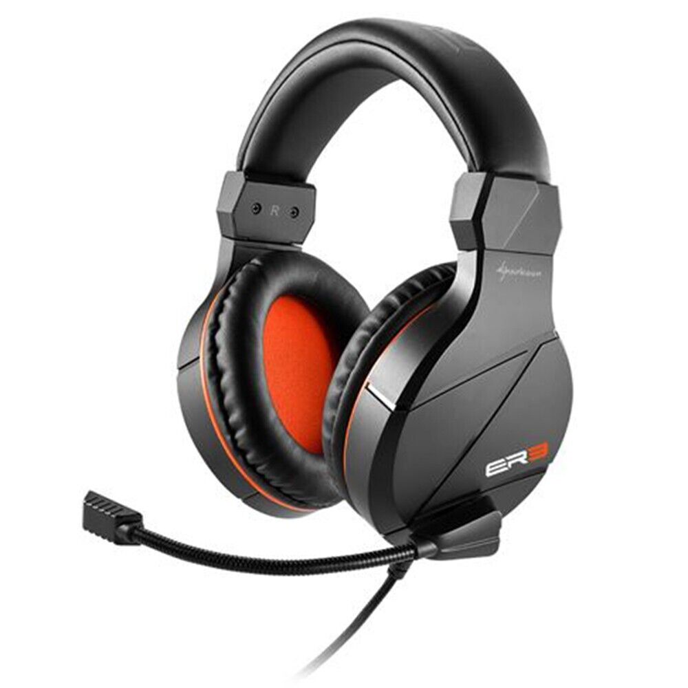 Cuffie Gaming NERE Sharkoon Rush Er3 Con Microfono cavo JACK stereo
