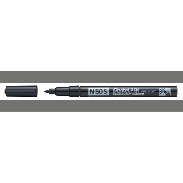 Marcatore Permanente N50S Slim Pentel - Punta Tonda - 1 mm - N50S-A (Nero)