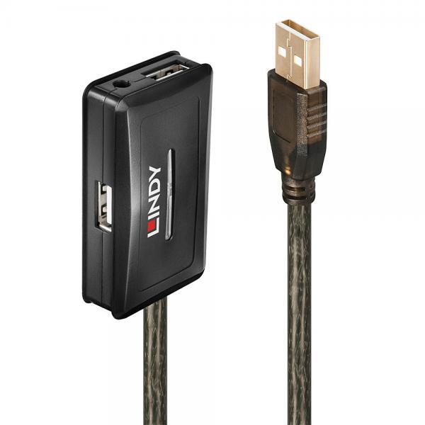 4268258 CAVO LINDY USB 2.0 A TO USB A, M/F, 10MT, (PROLUNGA ATTIVA), NERO,42635