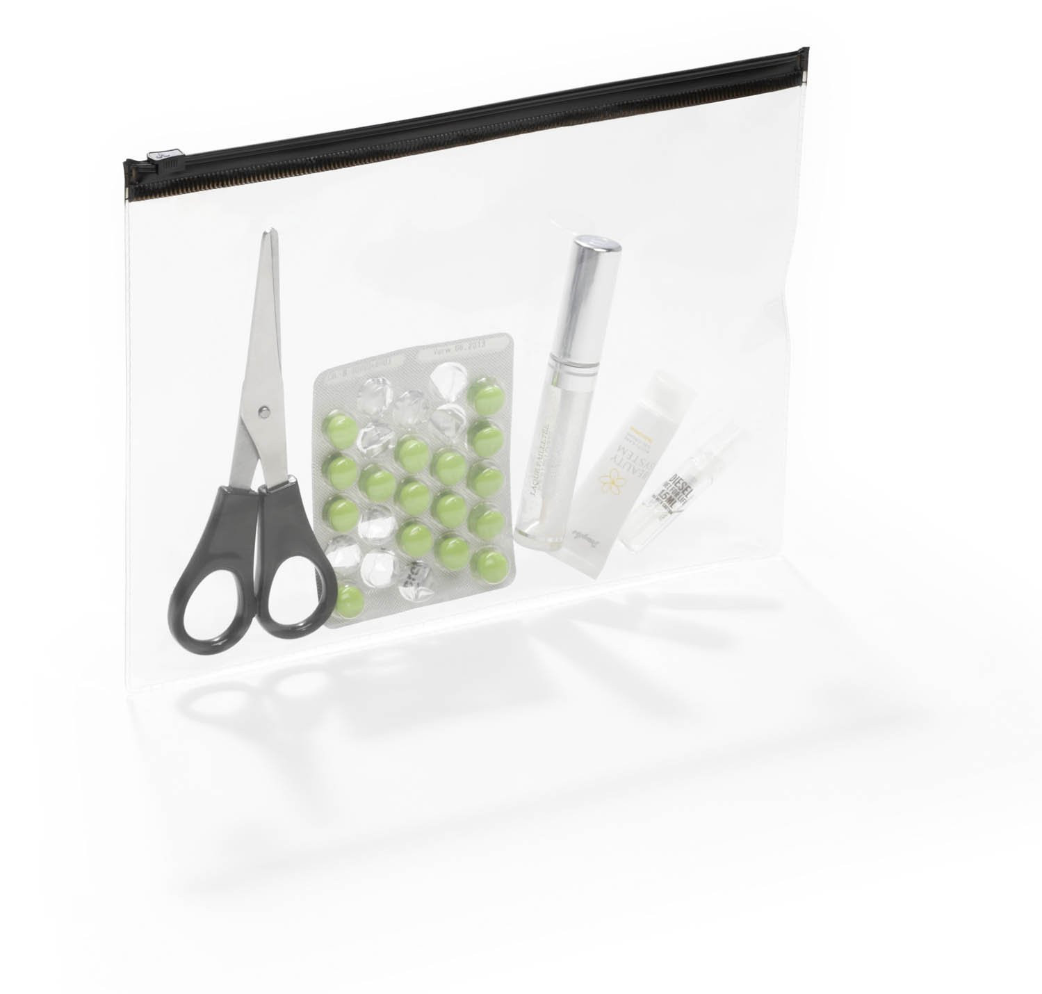 Durable Zip Bag 248001 Zip-Up Stationery / Document Case A5 Pack of 5 Transparen