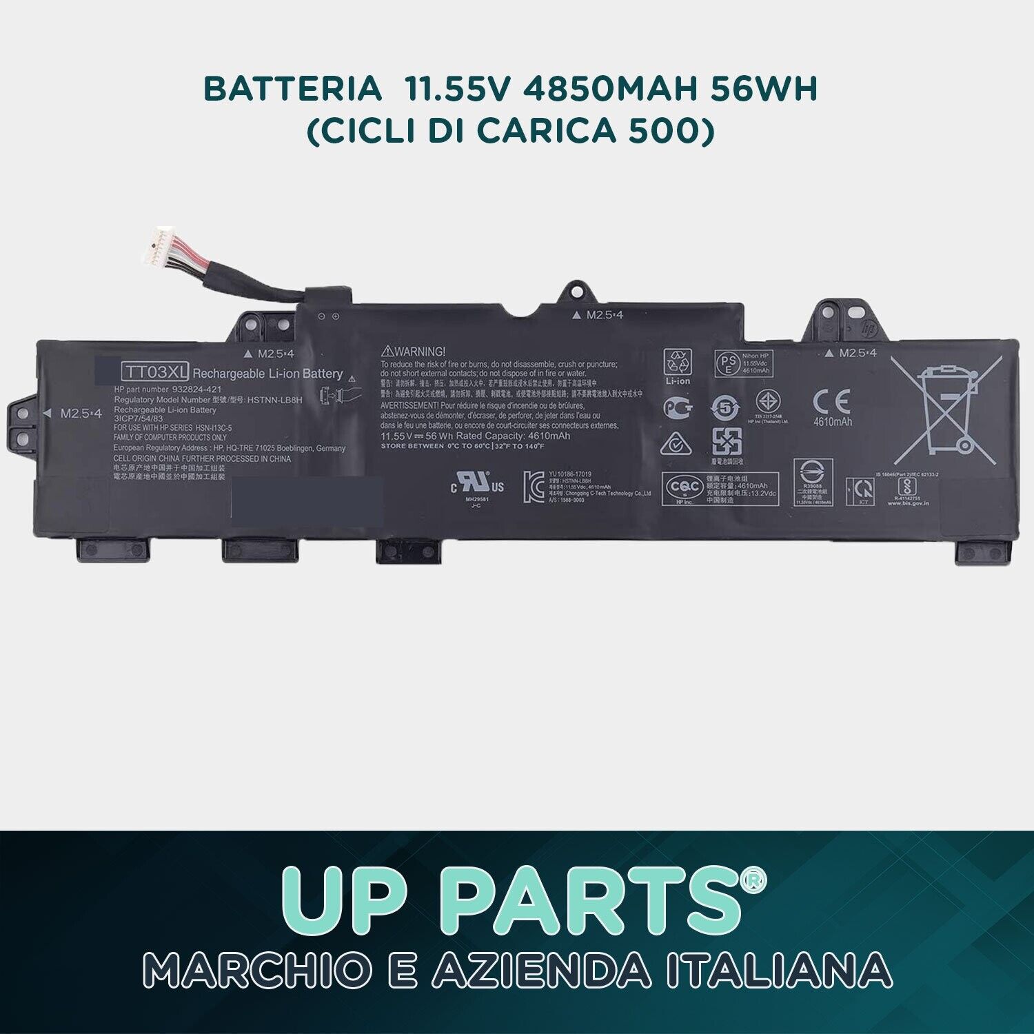 Batteria HP TT03XL (4850mAh 56Wh) per Notebook EliteBook 850 G5 (3RS15UT)