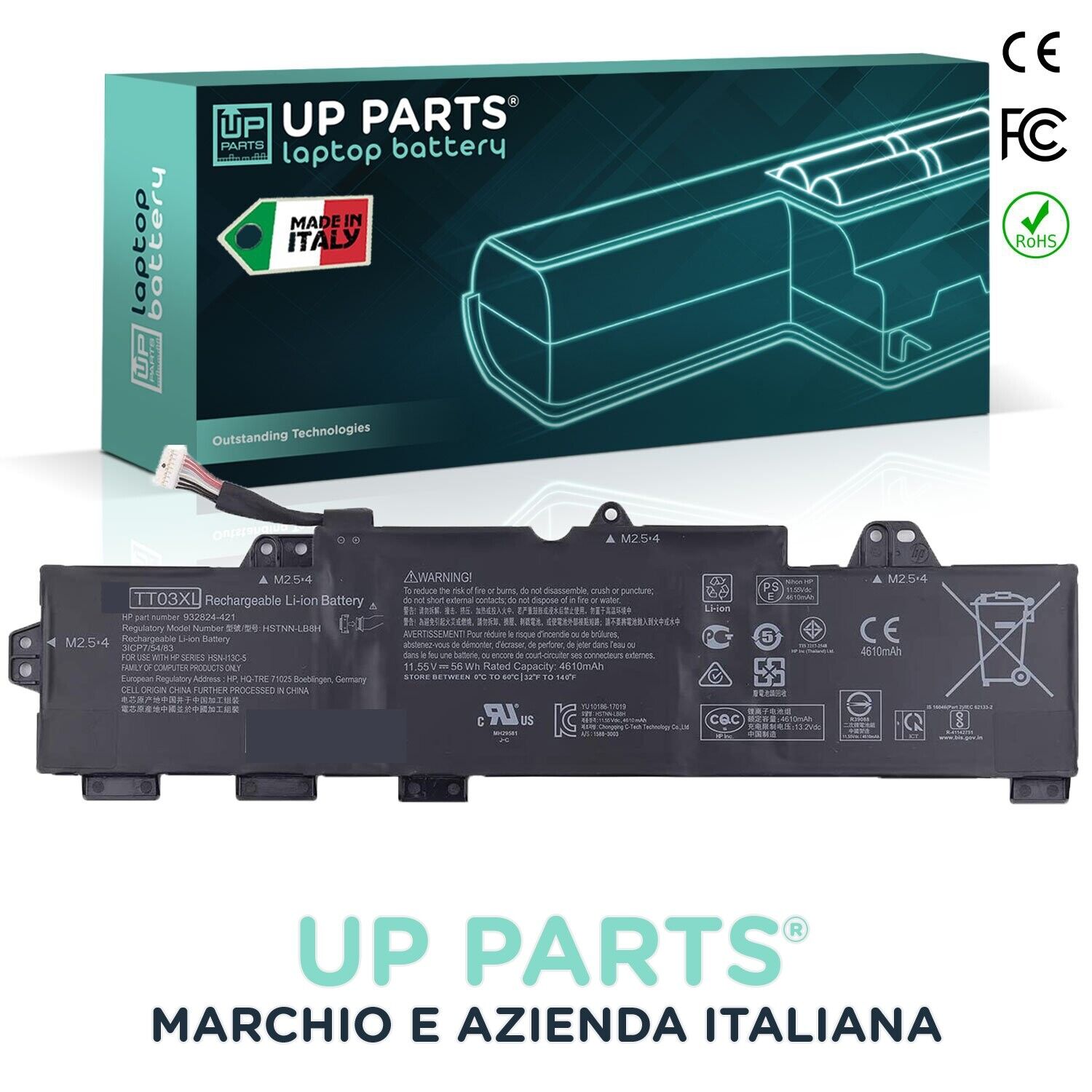 Batteria HP TT03XL (5200mAh, 58Wh) per Notebook  EliteBook 850 G5 (3RS38UT)