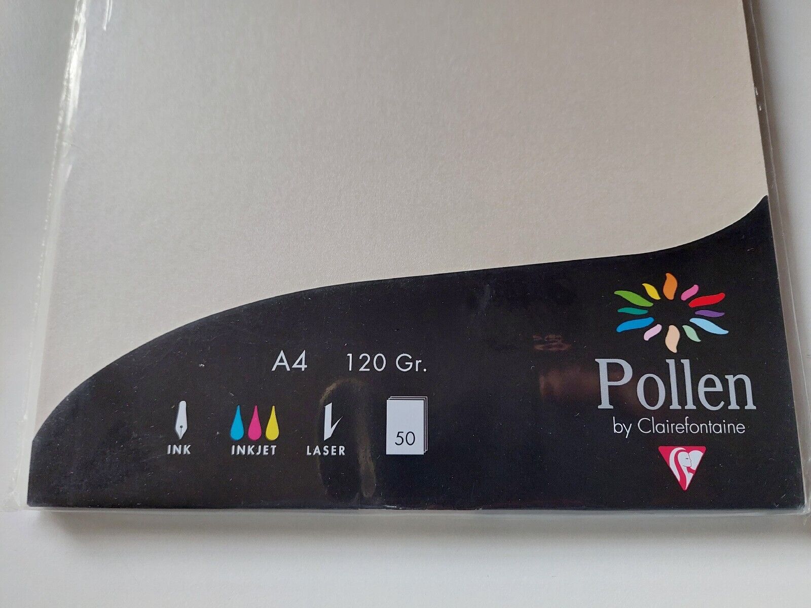 Clairefontaine Pollen 50 fogli A4 120 gr. AVORIO PERLATO ref 24303