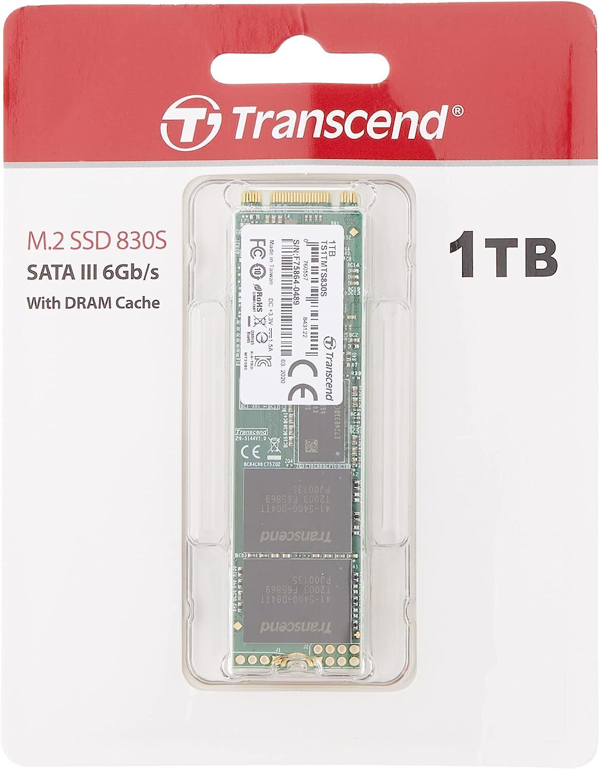 SSD 1 Tb Transcend Transcend M2 Interno Sata III TS1TMTS830S 1TB