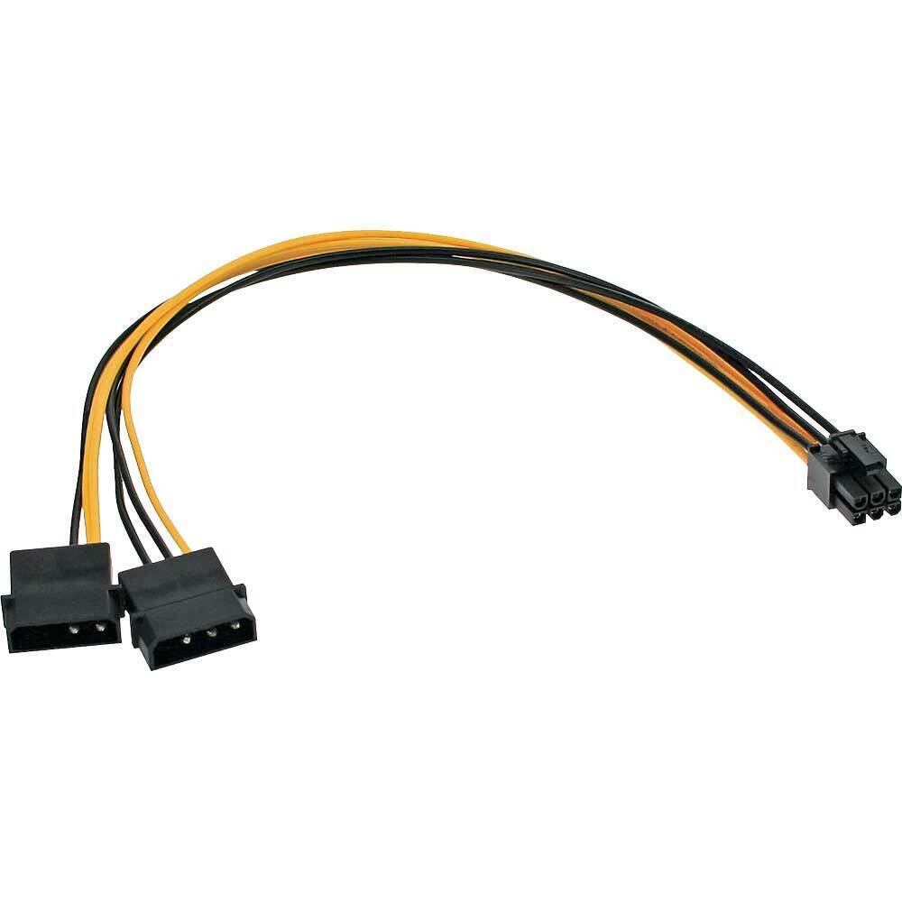 INL InLine® Cavo alimentazione interna da 6 pin PCIe femmina a 2x 4 pin IDE/PAT