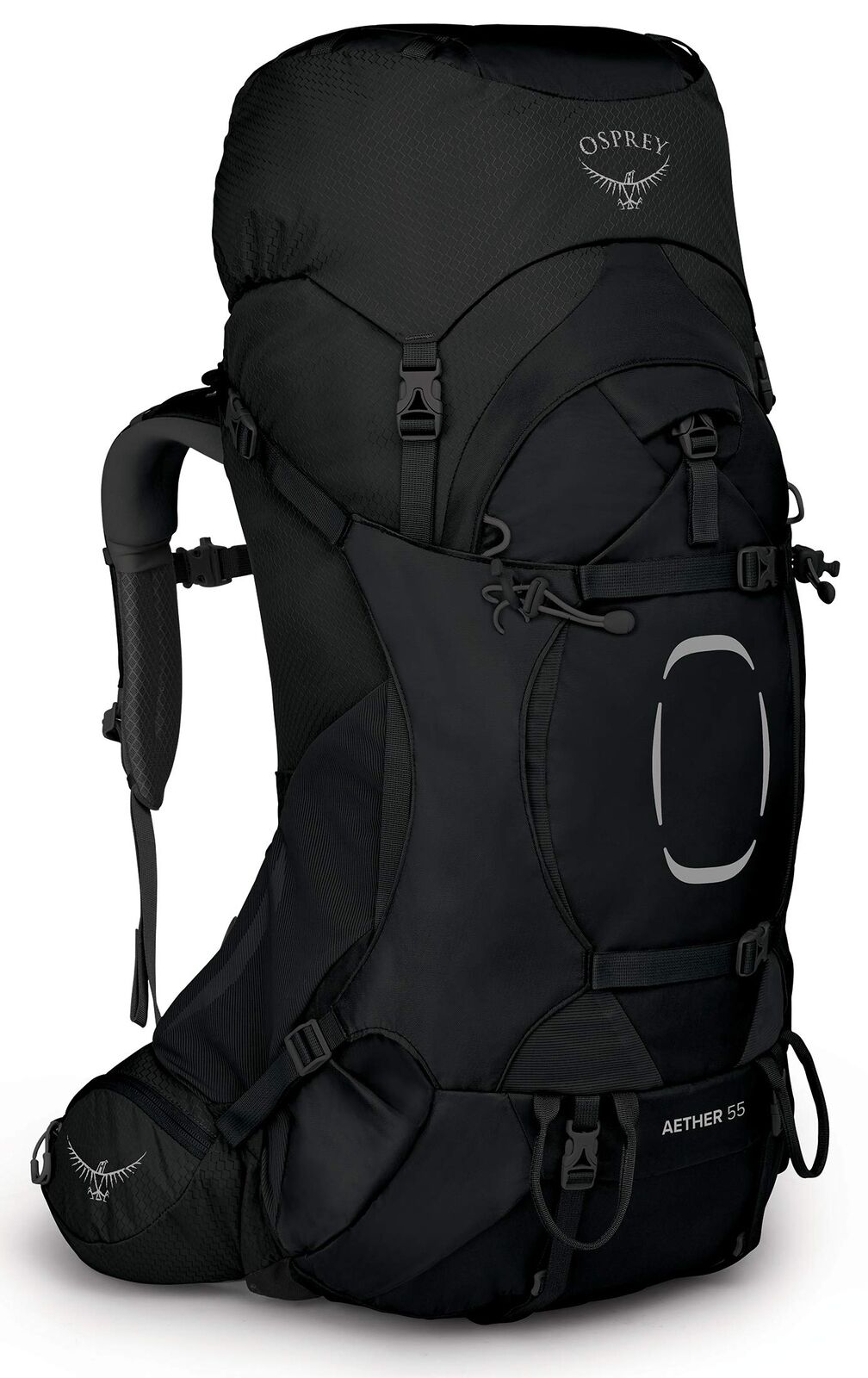 Osprey Aether 55 Zaino da Backpacking per Uomo, Black - S/M (R7A)