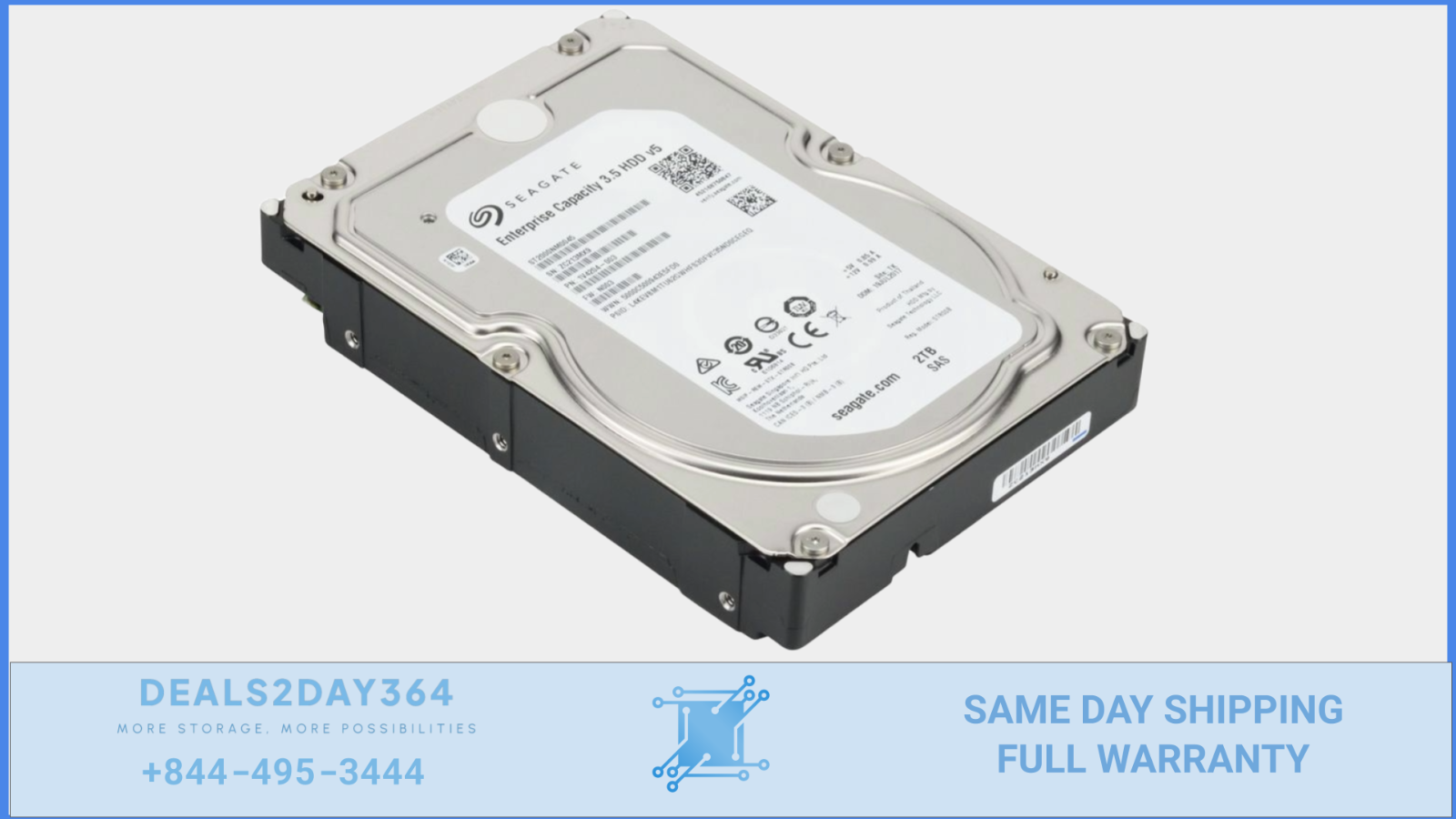 ST2000NM0045 Seagate Impresa 2TB 7.2K 12Gbps SAS V.5 8.9cm HDD Disco Rigido