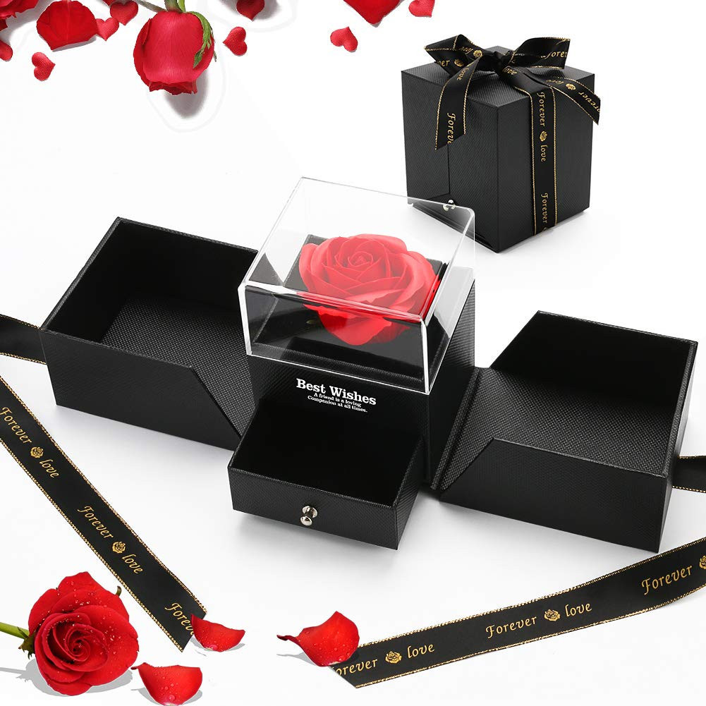 Gohytal Rosa Eterna per Donna, San Valentine Bella e la Bestia Rose (p7u)
