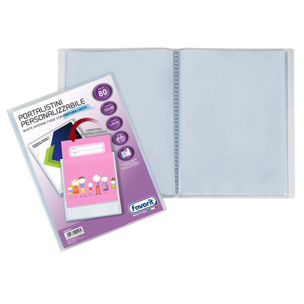 Portalistino Personalizzabile Premium Favorit - 22x30 cm - 80 Buste - 400090487