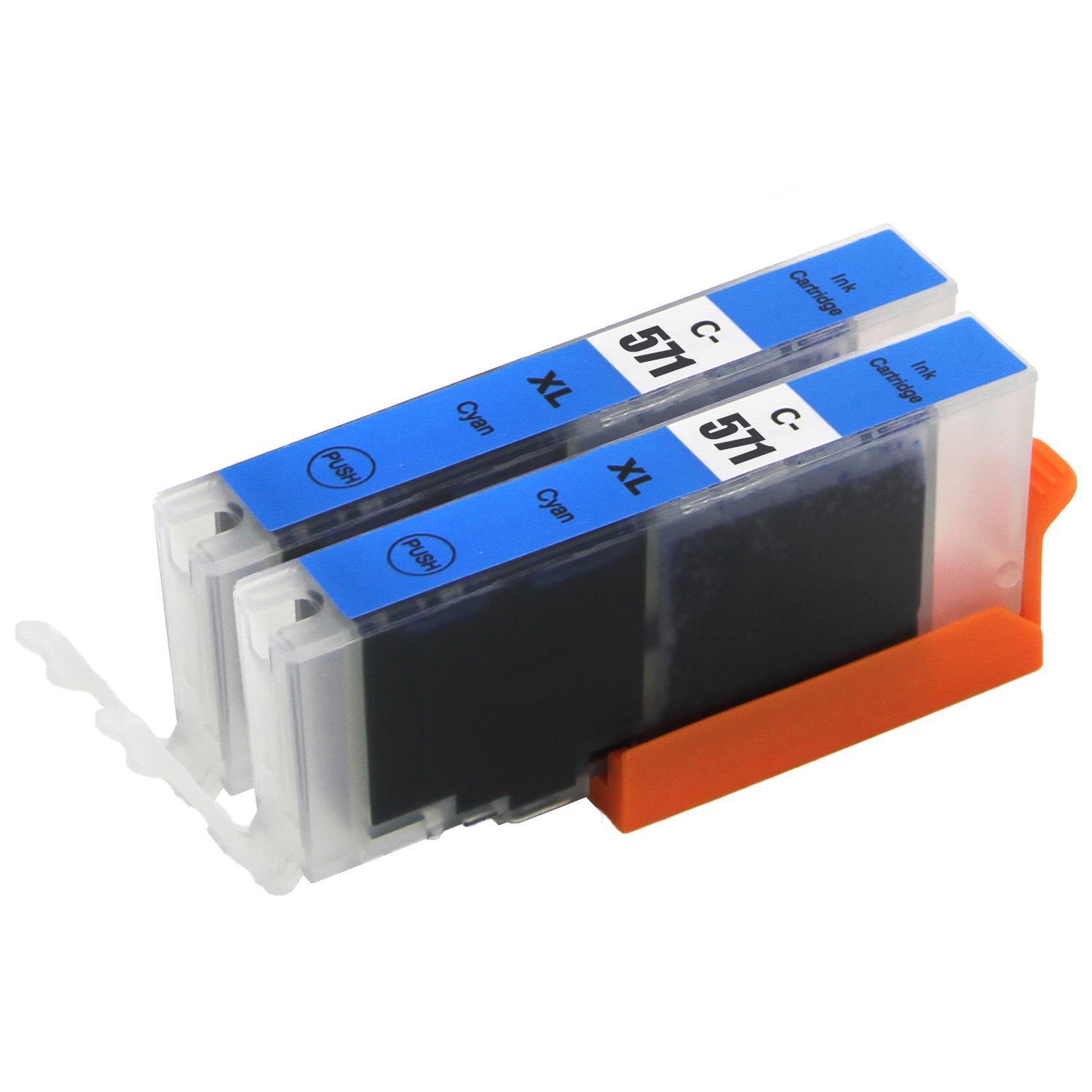 2 Cartucce d'inchiostro Ciano per Canon PIXMA MG6850, MG7753, TS6051, TS9055