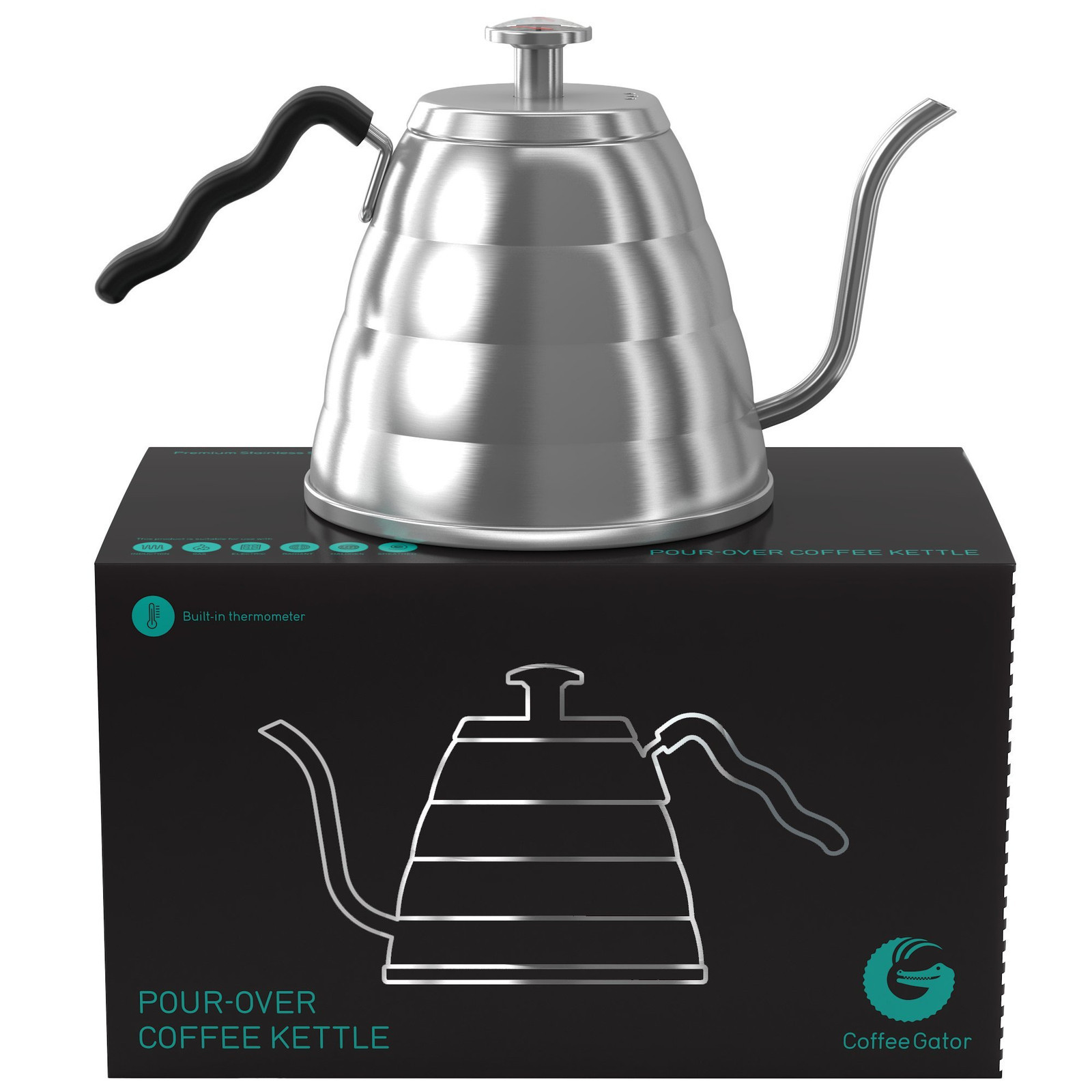 Bollitore per Caffè POUR OVER 1.2 L in acciaio inossidabile con (d7K)