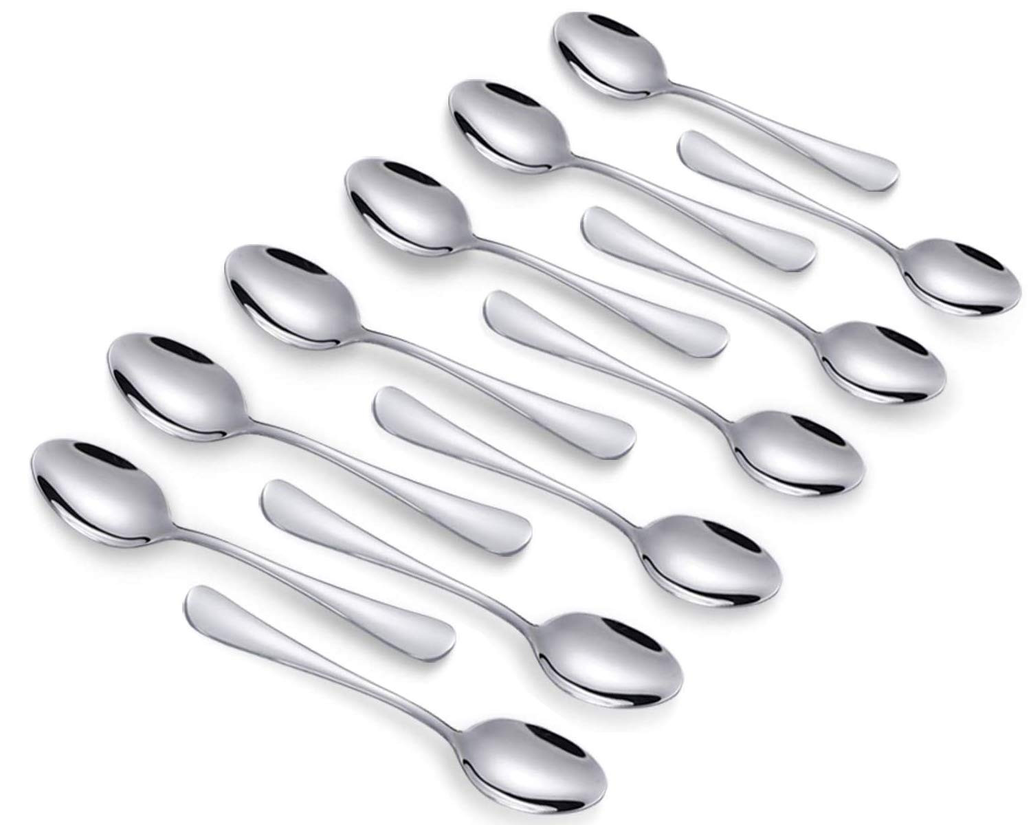 Q&A Demitasse Cucchiaini da Caffè, 10,4 cm in Acciaio INOX Mini (M7O)