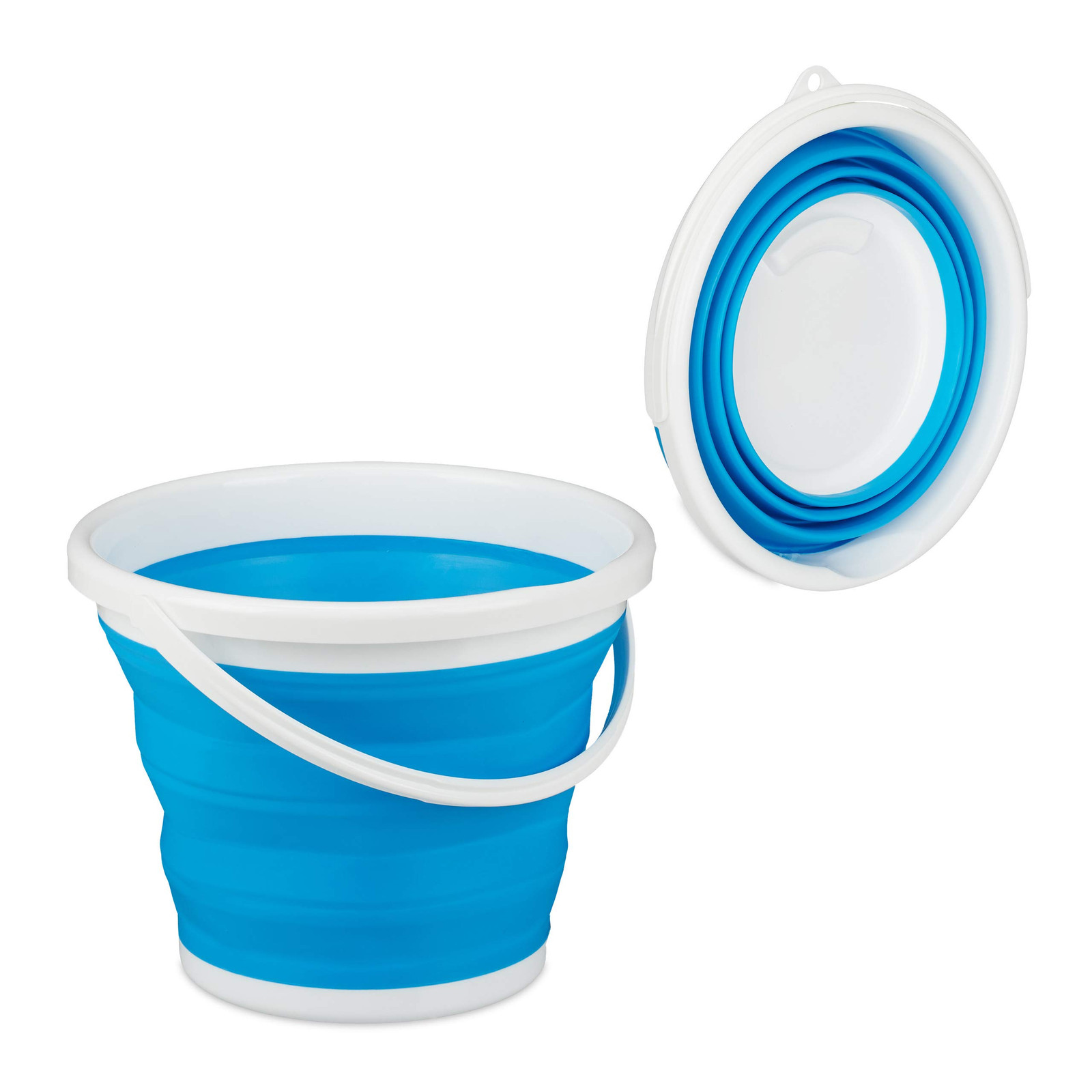 Relaxdays Secchio Pieghevole da 10 Litri, Pieghevole, Recipiente (q5R)