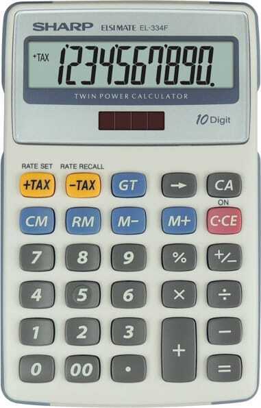 Sharp Calcolatrice finanziaria 10 cifre colore Grigio - SH-EL334FB EL-334F