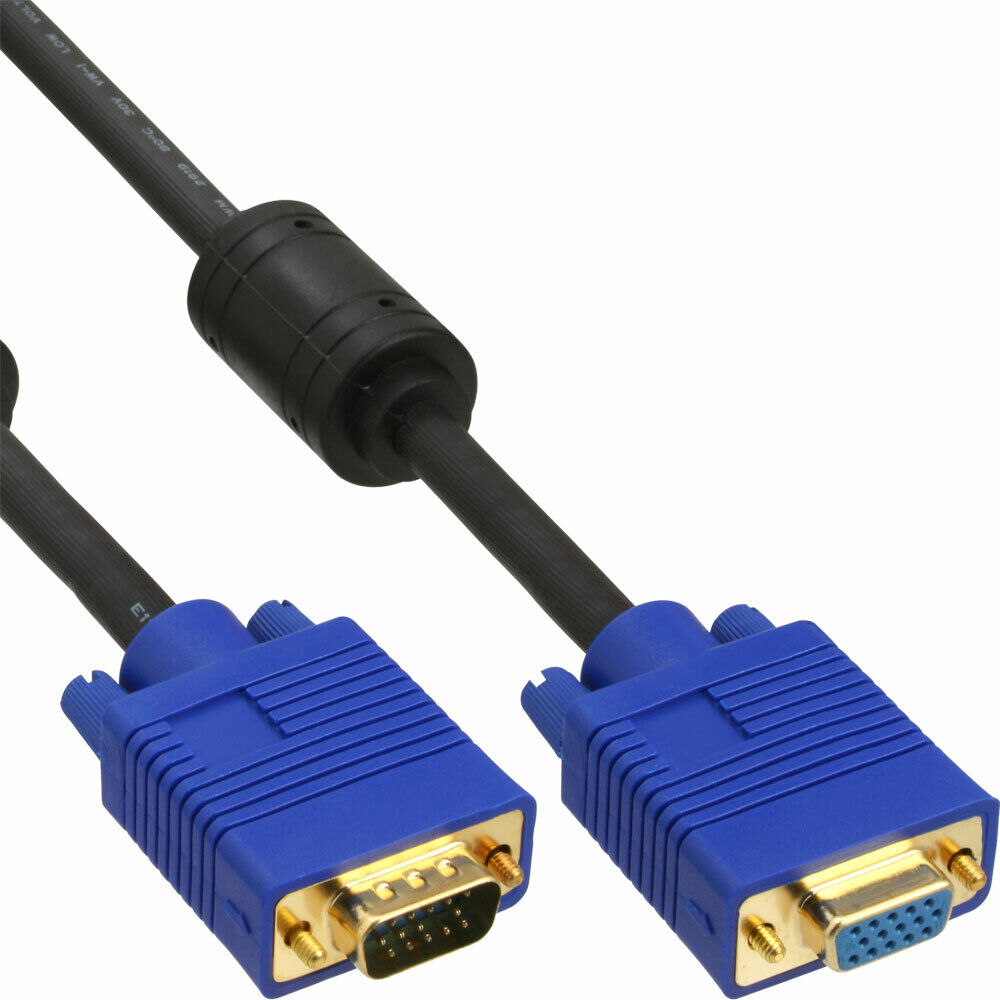 INL InLine® Cavo S-VGA Sub-D 15pin HD maschio / femmina, 15m, UL, 2x ferrite, s