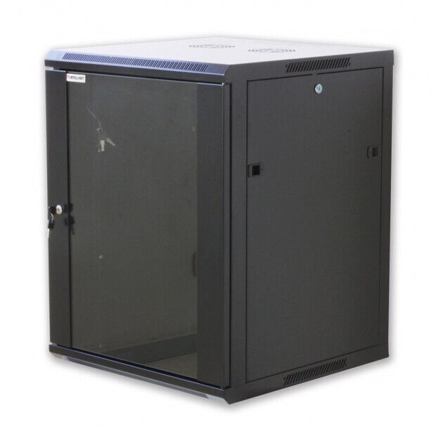 Armadio Rack 19'' a muro 6 unit&agrave; sezione unica prof. 450mm Nero