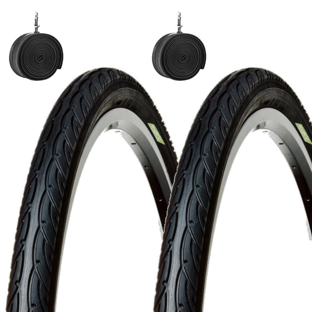 2 Copertoni 26 x 1.95 + Camere Pneumatici Stradali 50-559 Gomme Slick da (J2v)