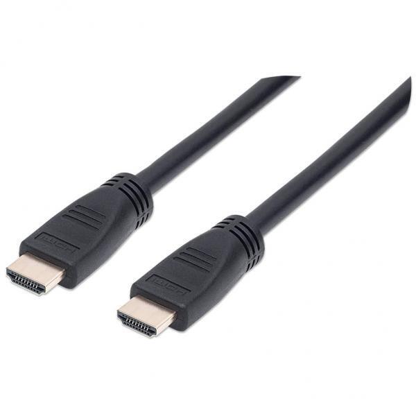 Manhattan Cavo HDMI CL3 High Speed con Ethernet A/A M/M 8m Nero