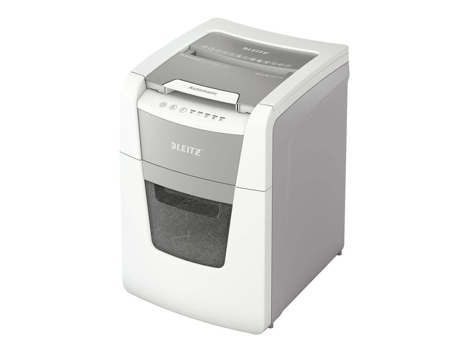 Leitz IQ AutoFeed Small Office 100 P5 Shredder micro-cut 2 x 15 mm P-5 80120000