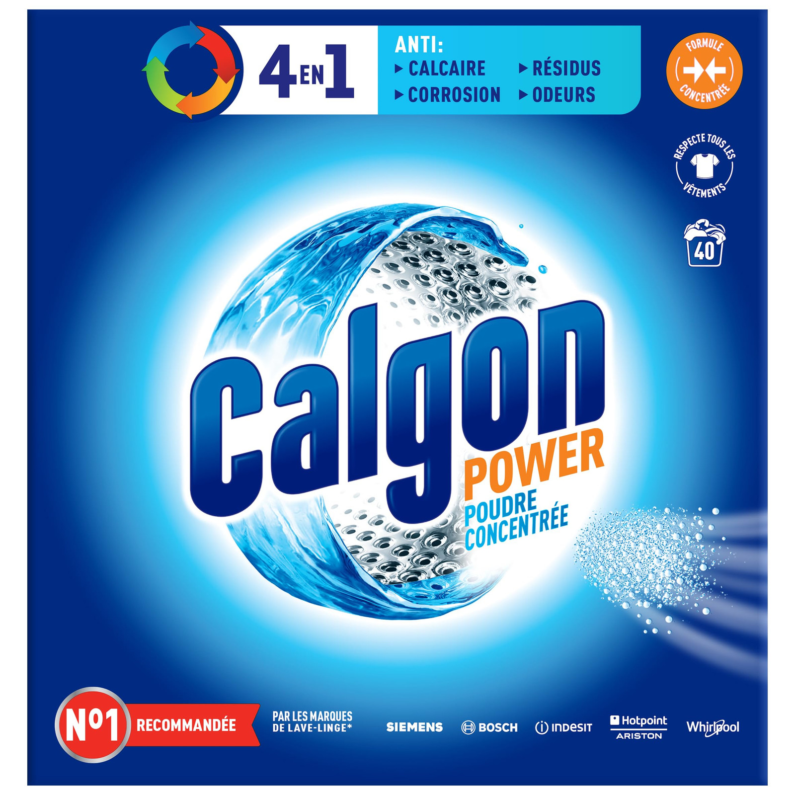Calgon 4 in 1 - Anticalcare e residui, in polvere 1kg (O8t)