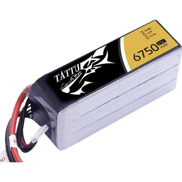 Tattu TA-25C-6750-4S1P  Batteria ricaricabile LiPo 14.8 V 6750 mAh Numero di cel