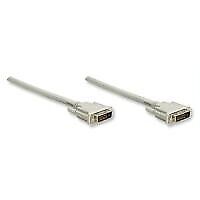 Manhattan 371803 cavo DVI 3 m DVI-D Beige (DVI-D CABLE 3M DUAL LINK- - MALE/MALE