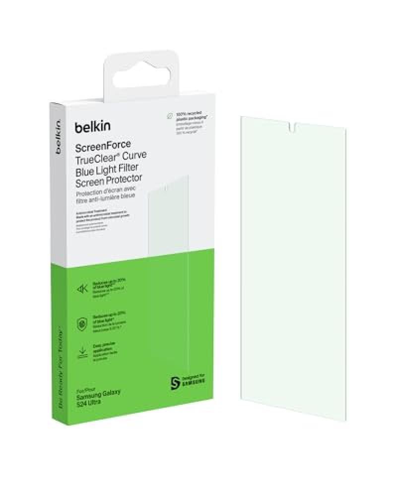 (TG. Samsung S24 Ultra) Belkin ScreenForce TrueClear Curve proteggi schermo per