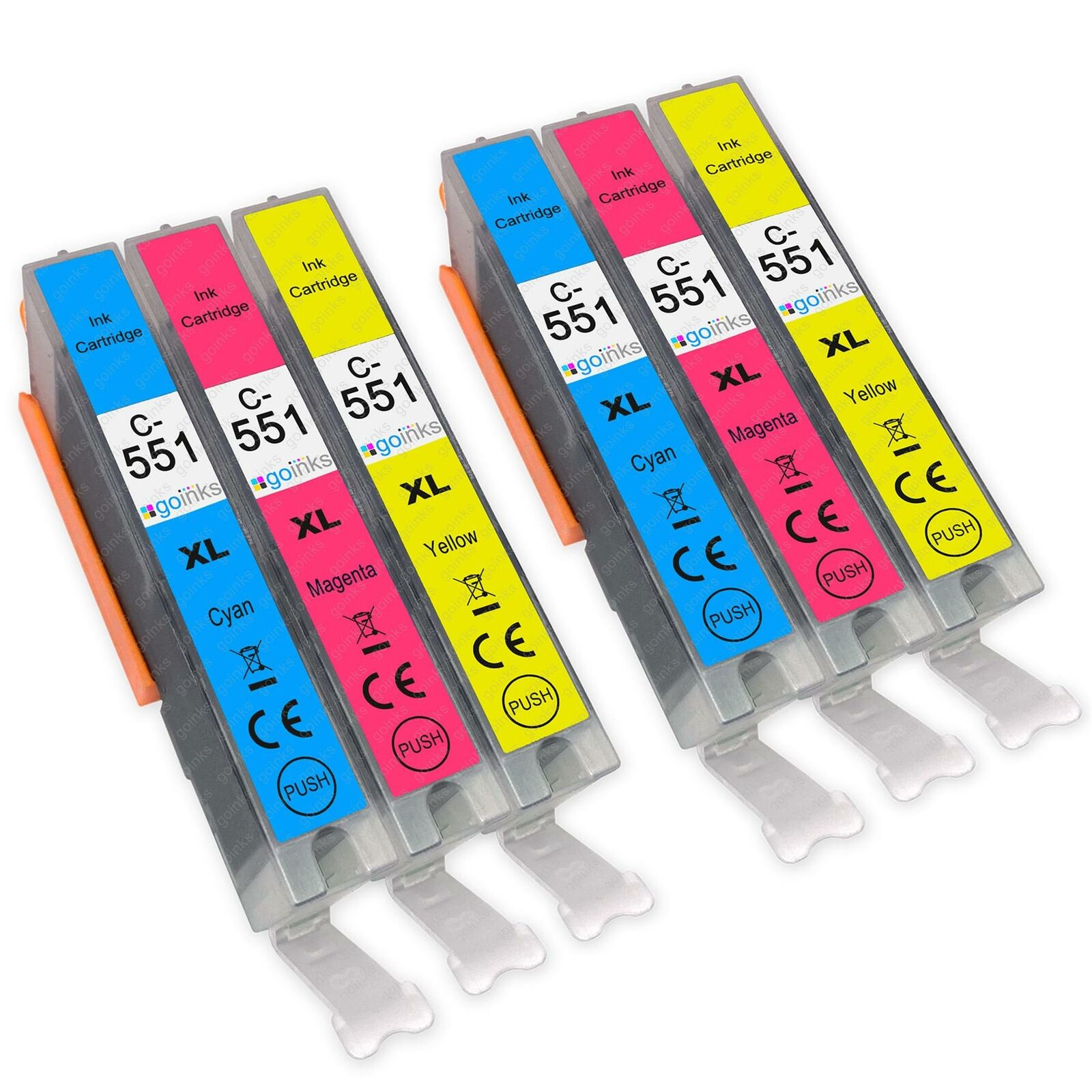 6 C/M/Y Cartucce d'inchiostro per Canon PIXMA iP7200 iX6850 MG5650 MG6650 MX725