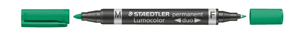 Marcatore Permanente Lumocolor Permanent Duo Staedtler - Doppia Punta - 0,6-1,5