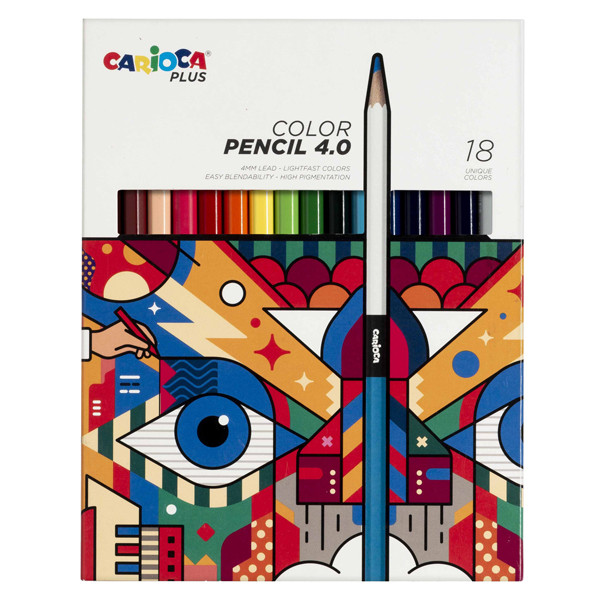 Matite Colorate Color Pencil 4.0 Carioca - 4 mm - 45202 (Assortiti Conf. 18)