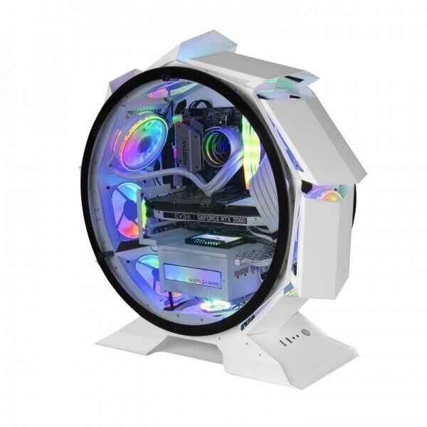 BOITIER MINI TOUR MICRO ATX MARS GAMING MCORB AVEC PANNEAUX VITRS (BLANC)