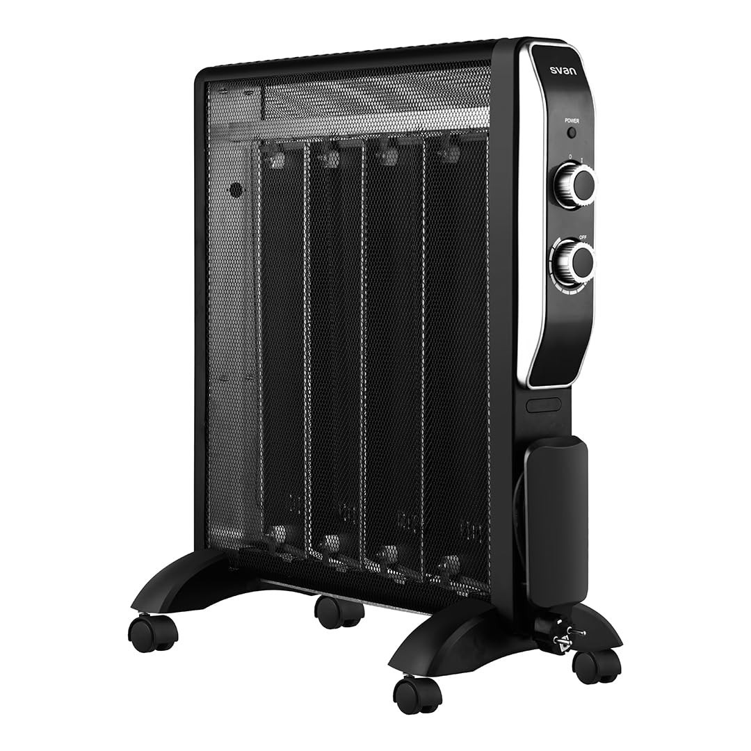 Svan Radiatore mica Elettrico Basso Consumo Nero SCRM2000N. 2000 W, 2 (V2F)